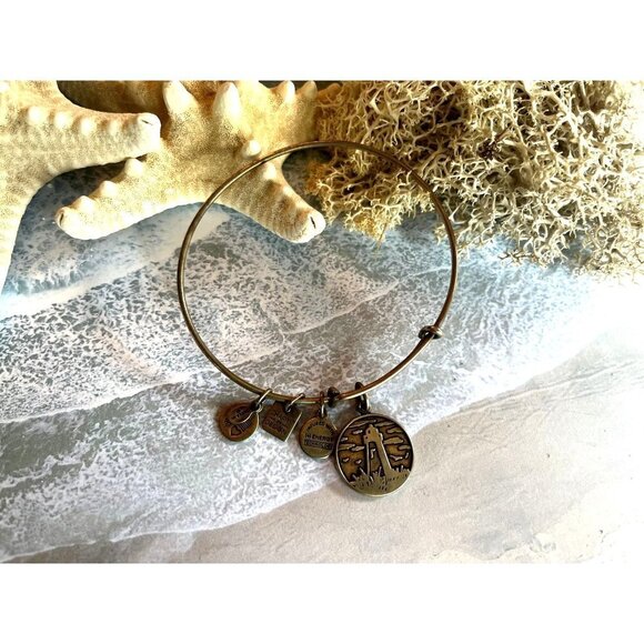 Alex and Ani Gold Bracelet Set Lighthouse & Seashell - Picture 4 of 16